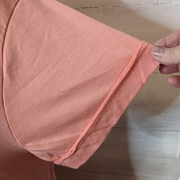 Beayou Peach Knit Loose Fit Casual T-shirt Dress with Pockets Size 2XL NWT - Picture 3 of 4